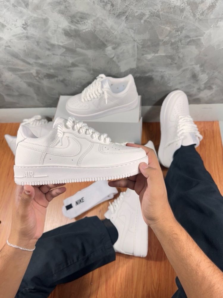 Tênis Air force- Branco corda