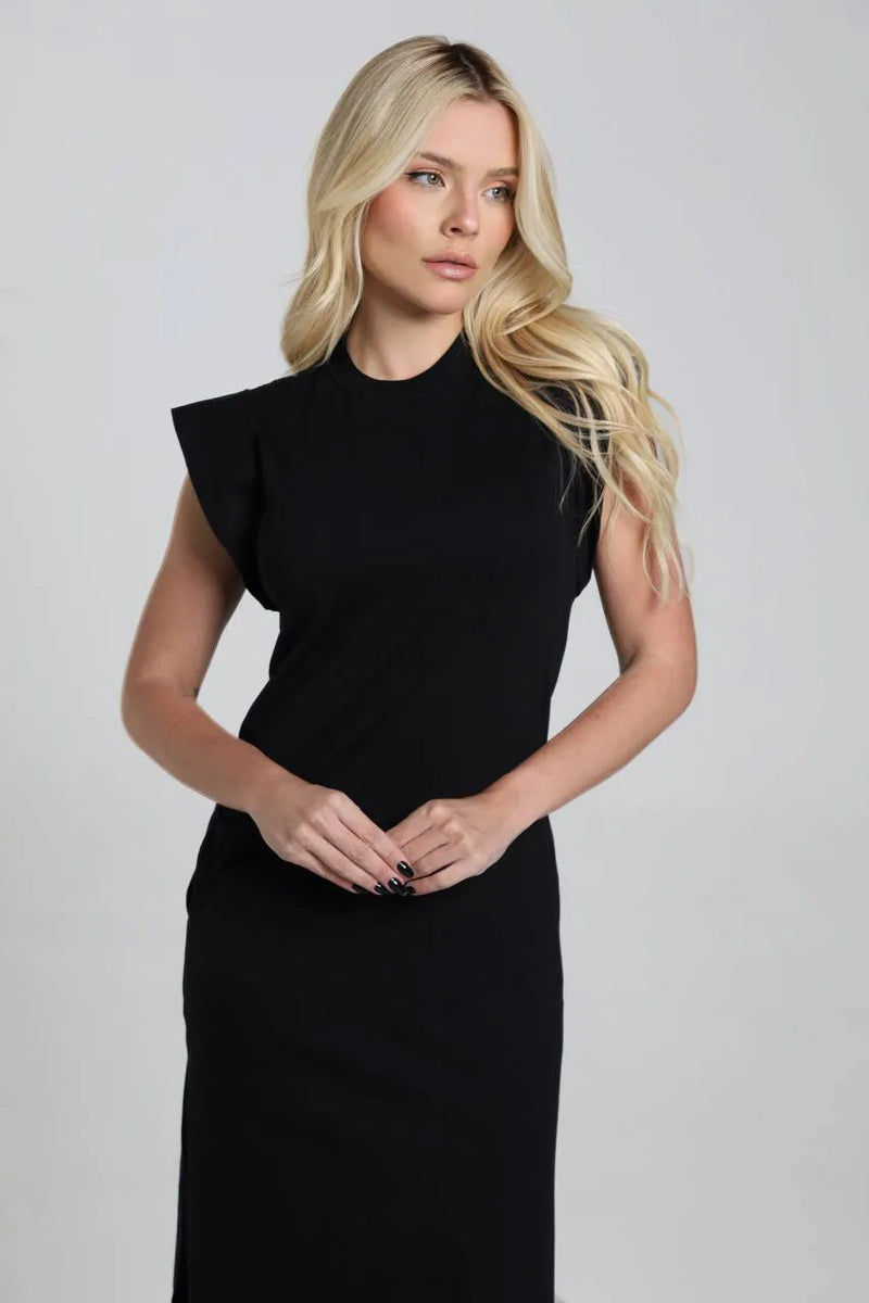 VESTIDO MIDI MUSCLE - PRETO